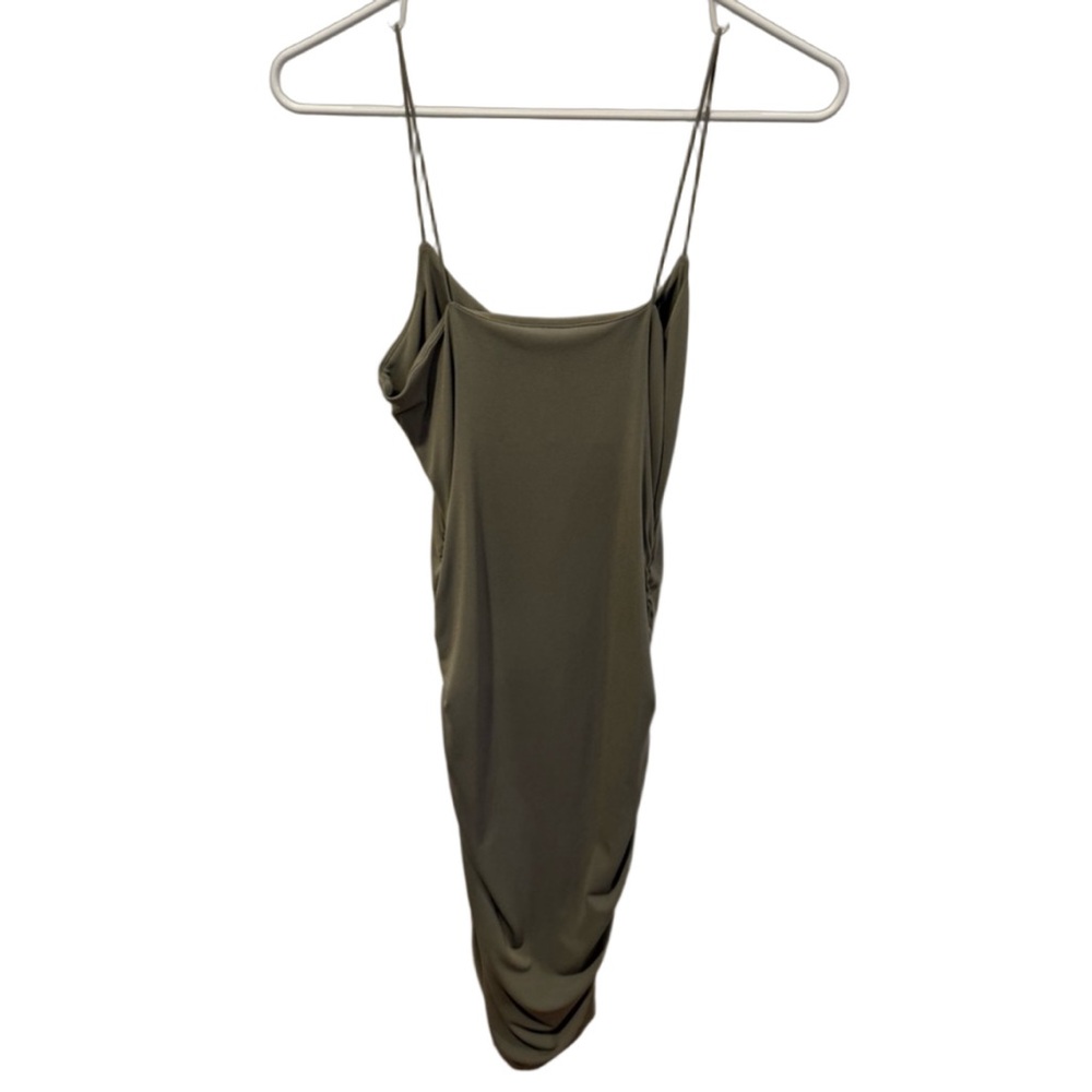 Leith Elegant Olive Green Bodycon Slip Dress